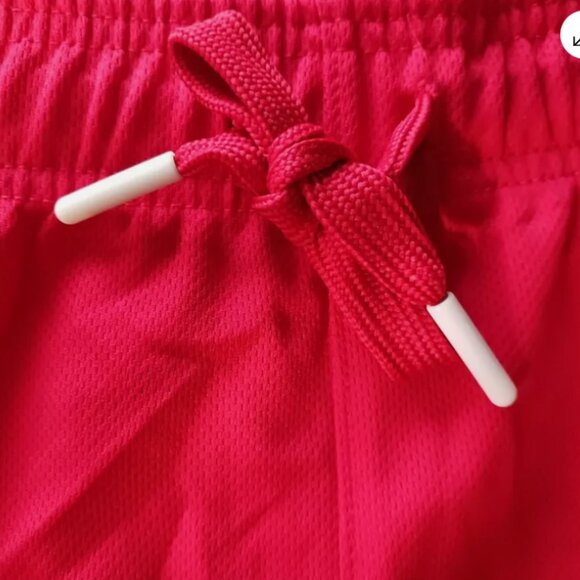 NBA CLASSIC BASKETBALL Shorts -At The Knee- Drawstring elastic waist Red Sz 2XL - Picture 8 of 13